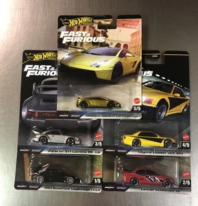 HOT WHEELS 2025 PREMIUM FAST & FURIOUS M CASE ( SET OF 5 ) CIVIC PORSCHE CHASER - Picture 1 of 8