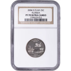 2004-S Clad Florida State Quarter ~ NGC PF70 ULTRA CAMEO - Picture 1 of 2