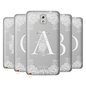NATURE MAGICK WHITE FLORAL MONOGRAM 1 GEL CASE FOR SAMSUNG PHONES 2 - Picture 1 of 20