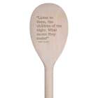 30cm Quote By Bram Stoker Wooden Cooking Spoon (SO00000733)
