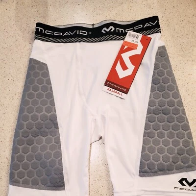 Pantalones Cortos Deslizables Hex Delgados Acolchados Juveniles Grandes Blancos ¡Nuevos con Etiquetas!  Foto 1 de 4