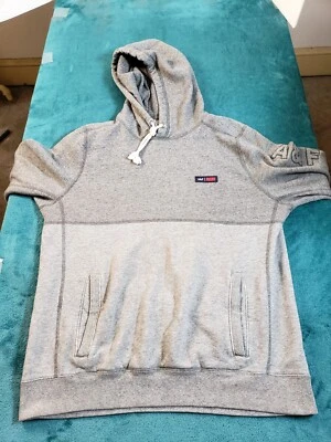 Abercrombie & Fitch Hoodie Sweater Sz Large Mens Gray Long Sleeve Logo Pockets - Image 1 of 4