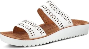 FLEXUS BAYSHORE - 39 (8.5) M - Women's Sandal - White Lthr **gently worn** - Picture 1 of 1