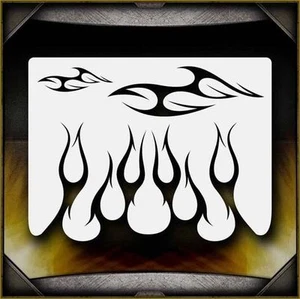 Tribal Flames 2 Airbrush Stencil Template Airsick - Picture 1 of 1