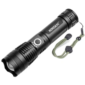 LED Flashlight High Power Rechargeable Zoom,Camping Outdoor,Emergency Use - Picture 1 of 13