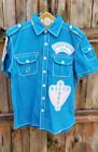 Laguna Beach Jean Co. "Rock The Life Style" Shirt Large Short Sleeve button NICE