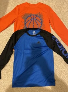 EUC- Tek Gear/adidas- 2 Boys Long Sleeve Athletic Shirts-medium - Picture 1 of 4