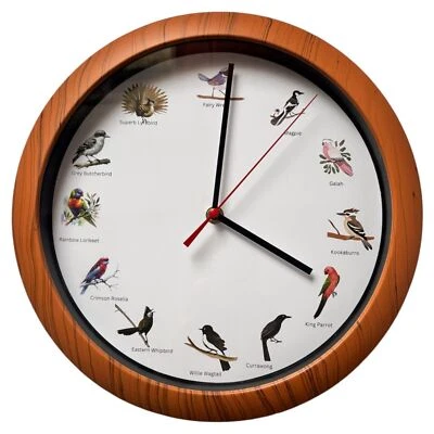 Reloj de Pared Pájaro Cantor Australiano 12" - Reproduce 12 Sonidos de Pájaro Australiano Foto 1 de 4