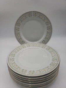 Set of 8 Tiontsin Porcelain China floral Dinner Plate - Picture 1 of 7