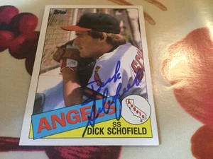 1985 Topps Dick Schofield Autographed Signed Baseball Card Angels - Picture 1 of 1