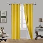 1 SINGLE PANEL GROMMET INSULATE 99% BLACKOUT WINDOW LINED CURTAIN YELLOW