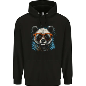 A Cool Panda Wearing Glasses Childrens Kids Hoodie - Picture 1 of 3