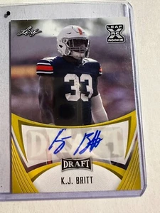 K124,307 - 2021 Leaf Draft Autographs Gold #BAKJB K.J. Britt Auto - Picture 1 of 1