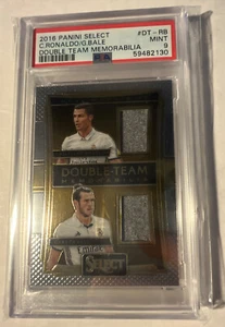 2016 Select Double Team Cristiano Ronaldo Gareth Bale Dual Used Patch PSA 9 - Picture 1 of 1