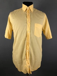 Paul & Shark Yachting Mens Shirt Button Up Short Sleeve Pockets Yellow Size 42 - Picture 1 of 12