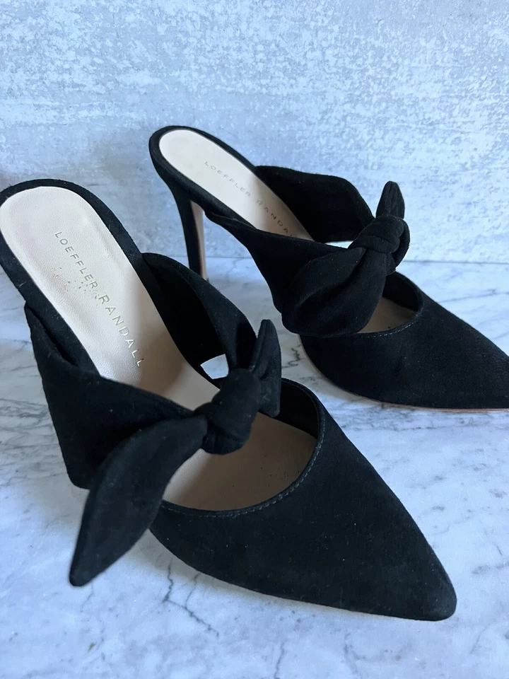 Loeffler Randall Flora black Suede Heeled Size US 6 Shoes - Image 1 of 4