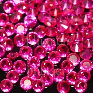 Certified Natural Burma Red Ruby Eye Clean 1.40 MM Round Cut Gemstone 53 Pcs Lot - Picture 1 of 6