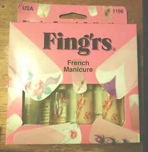 Vintage Rare Collectible 1 Pk Fing'rs French Manicure Kits 4 btls Sz .12 oz - Picture 1 of 4