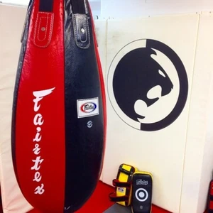 Bolso pesado Fairtex Muaythai KickBoxing K1 Tear Drop de cuero premium UNFILL 3 pies - Imagen 1 de 4