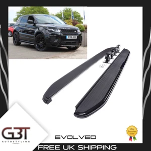 For Range Rover Evoque Dynamic Side Steps Running Board Aluminium OE Style Black - Picture 1 of 13