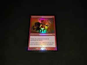 MTG 1x Mirrodin red rare LP Spanish FOIL Mass Hysteria - ships w/ tracking - Picture 1 of 2