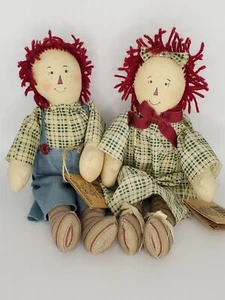 Bambole Ragtime di Cranbury Crafts & Folk Art Raggedy Ann e Andy vintage - Foto 1 di 7
