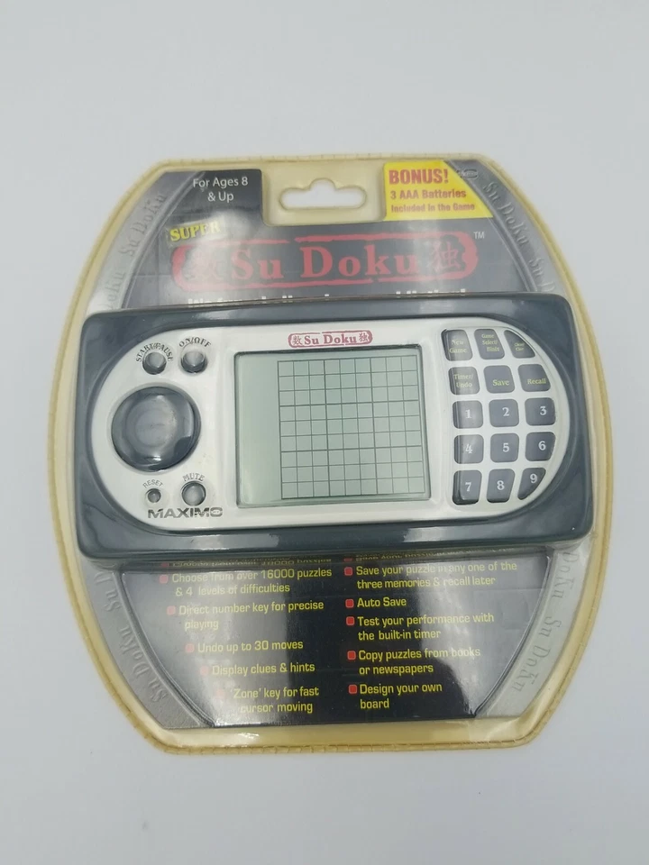 Super Sudoku Handheld Electronic Game Maximo SDK-125-SK Sealed. Vintage - Image 1 of 2