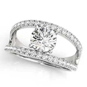 Platinum Wedding Ring IGI GIA Lab Created Diamond 0.90 Carat Round Cut Size 5 6 - Picture 1 of 8