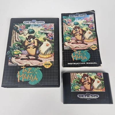 Taz Mania (Sega Genesis, 1992) CIB Completo con juego, estuche, manual Probado Funciona Foto 1 de 4