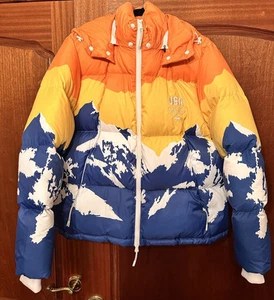 NEW WITH TAGS KITH x Team USA Olympic Mountain Print Puffer Down Jacket Men's L - Picture 1 of 14