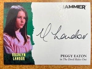 Tarjeta autógrafa Hammer Serie 2 Rosalyn Landor As Peggy Eaton RL2 - Imagen 1 de 1