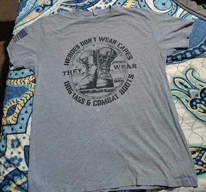 Men’s TVP Til Valhalla Project “Heroes Don’t Wear Capes” XL T-shirt THRASHED - Picture 1 of 7