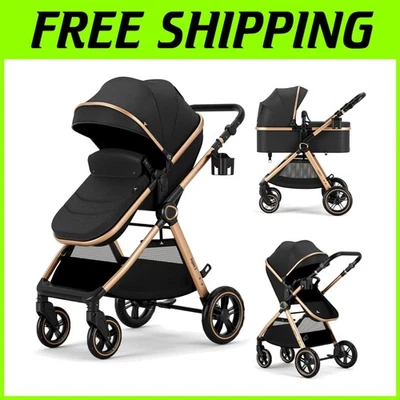 Convertible Baby Stroller with Compact Fold & Large Storage - Perfect for Travel - Image 1 of 4