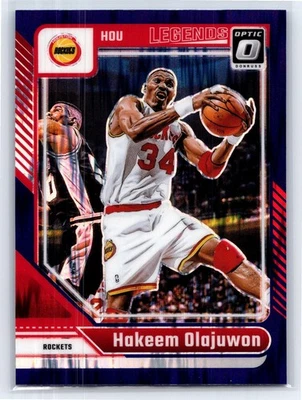 Donruss Optic 2024-25 - Hakeem Olajuwon Purple Shock Prizm #249 Foto 1 de 2