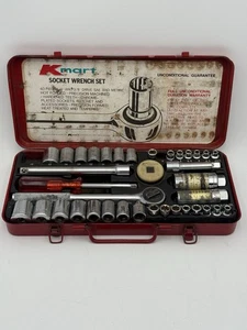 Vintage Kmart 40 Stück 1/4” & 3/4” Steckschlüsselsatz fehlen 2 Stück lesen - Bild 1 von 7