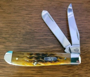 BEAUTIFUL CASE XX KNIVES HONEYCOMB BONE HERITAGE JIG MINI TRAPPER KNIFE - Picture 1 of 7