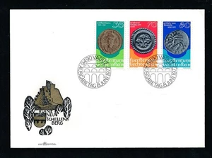 D455758 Liechtenstein FDC Coins on Stamps 1977 - Picture 1 of 1