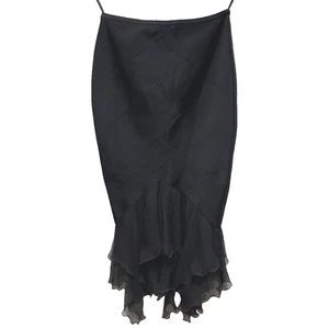 Christian Dior by John Galliano Bodycon Mermaid Skirt with Silk Ruffle Size 4 - Picture 1 of 9