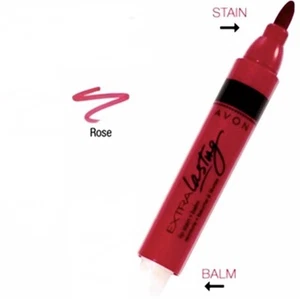 Mancha de labios extra duradera Avon + bálsamo ROSE D101 NOS en caja - Imagen 1 de 2