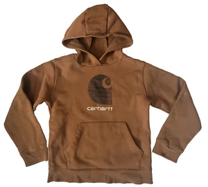 CARHARTT Brown Pullover Hooded Sweatshirt # TS6348-B Youth Boys M (10-12) - Picture 1 of 4