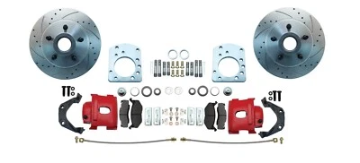 Dodge D100 Performance 1959-1971 conversión de freno de disco, pinzas de PC rojas Foto 1 de 4