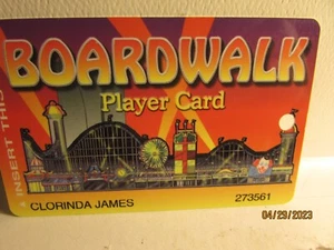 Boardwalk Casino - Las Vegas - Tarjeta de jugador de tragamonedas - bonita tarjeta vintage - Imagen 1 de 3