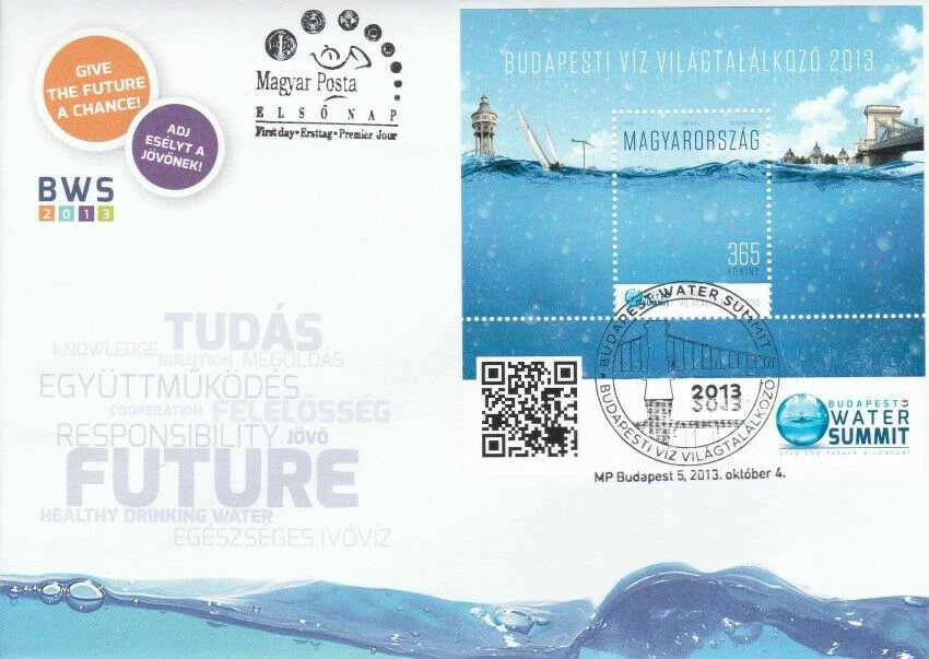 [SJ] Hungary Budapest Water Summit Nature 2013 Environment Nature (FDC) - Image 1 of 4