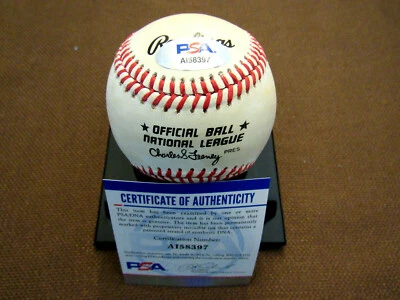 BILLY WILLIAMS CHICAGO CUBS A'S HOF SIGNED AUTO VINTAGE FEENEY BASEBALL PSA/DNA - Image 1 of 3