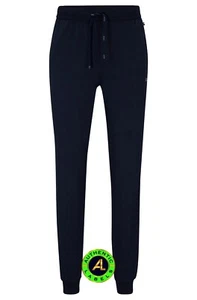 BOSS Navy Stretch Cotton Embroidered Logo Tracksuit Bottoms Small - Picture 1 of 4
