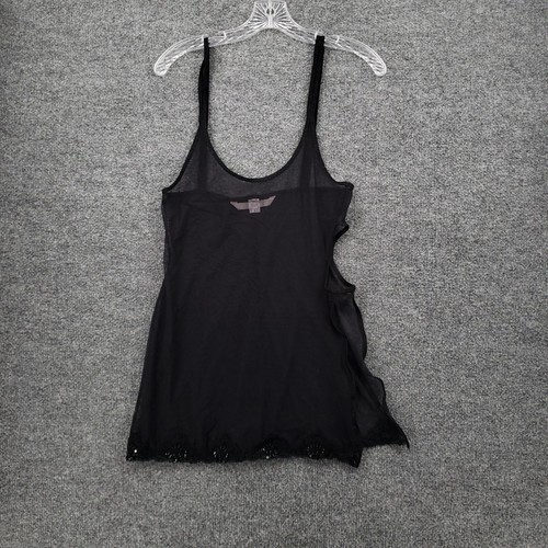 UNDERCOVER Victorias Secret abito slip donna S piccolo nero mini cami ritaglio camicia da notte trasparente