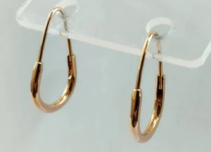Earrings Vintage Clips USSR Gold 14K ⭐ 585 Star Without Stone G530 - Picture 1 of 5