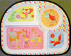 Plato de melamina Zara Home caprichoso para niños animal del bosque 10,5" - Imagen 1 de 4