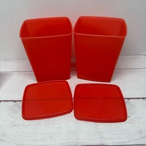 2 New Tupperware 1311 Freezer Containers 310 Orange - Picture 1 of 2