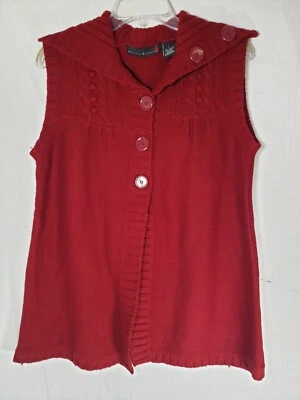 Свитер без рукавов Allison Brittany красный большой 3 пуговицы размер L - Изображение 1 из 4